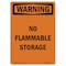 Signmission Safety Sign, OSHA WARNING, 7" Height, No Flammable Storage, Portrait OS-WS-D-57-V-12956 - alternate 1